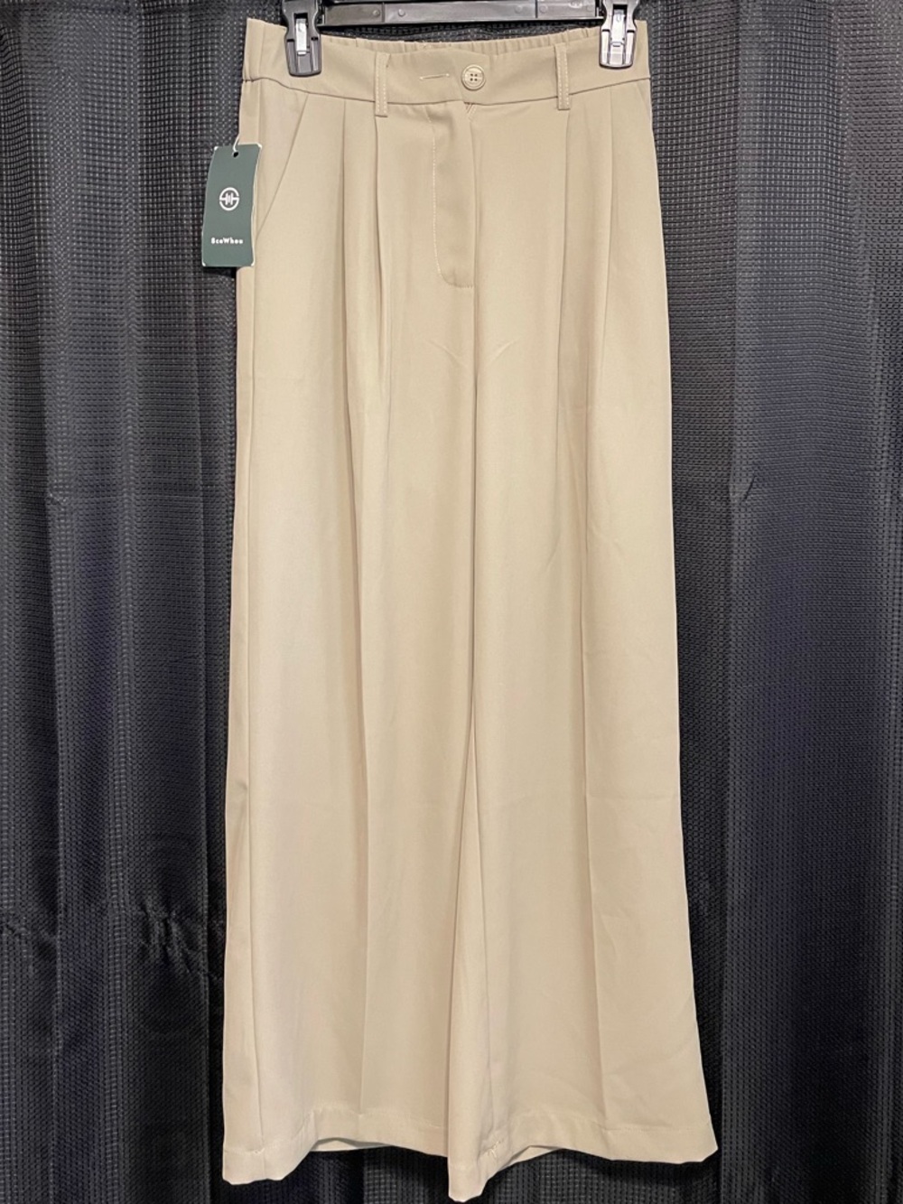 2 pairs Wide-Leg beige and black dress pants